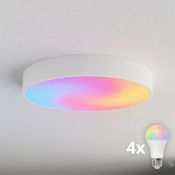 BRILAGI - LED RGBW dimeriuojamas lubinis šviestuvas CLARE 4xE27/12W/230V 2700–6500 K Ø 50 cm Wi‑Fi, baltas