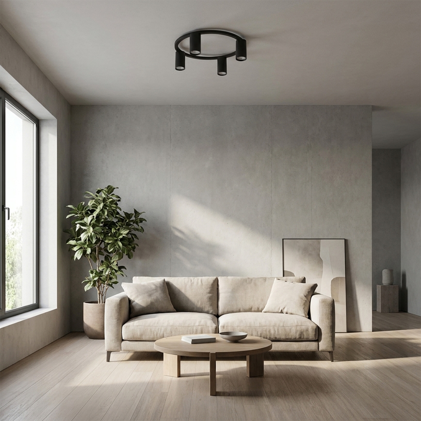 BRILAGI - LED RGBW dimeriuojamas lubinis šviestuvas SELE 4xGU10/6,5W/230V 2700-6500K juodas