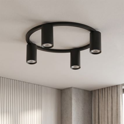 BRILAGI - LED RGBW dimeriuojamas lubinis šviestuvas SELE 4xGU10/6,5W/230V 2700-6500K juodas