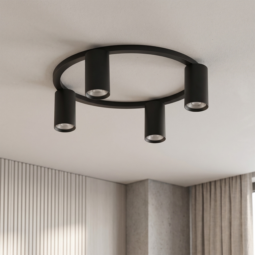 BRILAGI - LED RGBW dimeriuojamas lubinis šviestuvas SELE 4xGU10/6,5W/230V 2700-6500K juodas