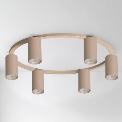 BRILAGI - LED RGBW reguliuojamas lubinis šviestuvas SELE 6xGU10/6,5W/230V 2700-6500K smėlio spalvos + nuotolinis valdymas
