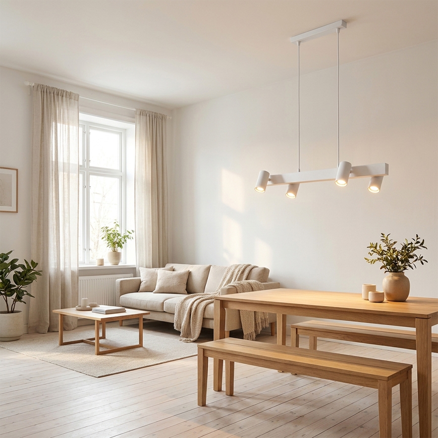 BRILAGI - LED RGBW reguliuojama pakabinama liustra ant laido SELE 4xGU10/6,5W/230V 2700-6500K balta