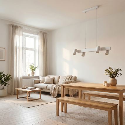 BRILAGI - LED RGBW reguliuojama pakabinama liustra ant laido SELE 4xGU10/6,5W/230V 2700-6500K balta