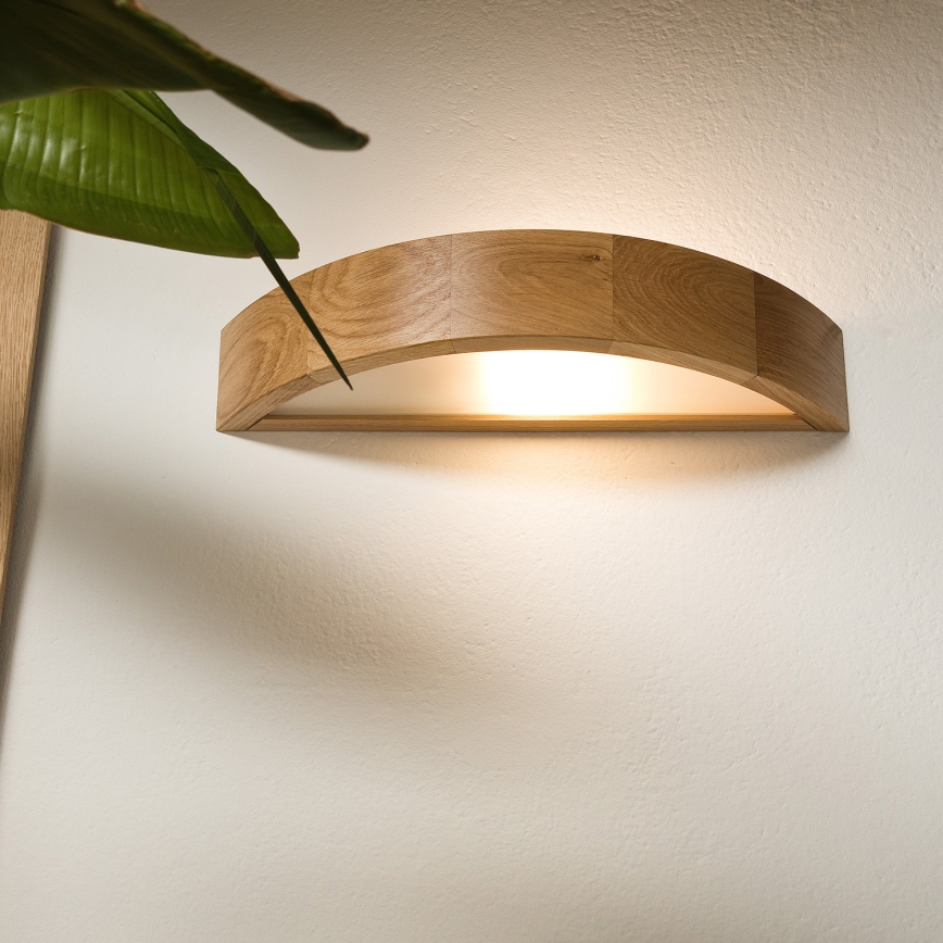 Brilagi - LED RGBW dimeriuojamas sieninis šviestuvas CARVALHO 1xE27/9W/230V 2700-6500K Wi-Fi ąžuolas