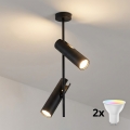 BRILAGI - LED RGBW dimeriuojamas šviestuvas ant strypo BRANCH 2xGU10/6,5W/230V 2700-6500K juoda
