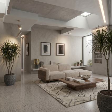BRILAGI - LED RGBW dimeriuojamas lubinis šviestuvas ant stiebo BRANCH 2xGU10/6,5W/230V 2700-6500K smėlio spalvos