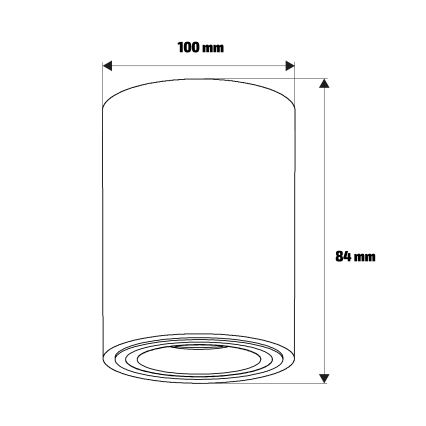 Brilagi - LED RGBW reguliuojamas taškinis šviestuvas MIA 1xGU10/4,8W/230V 3000K 100x80 mm smėlio spalvos + nuotolinio valdymo pultas