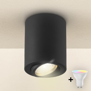 Brilagi - LED RGBW dimeriuojamas taškinis šviestuvas MIA 1xGU10/4,8W/230V 3000K 100x80 mm juodas + nuotolinis valdymas