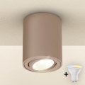 Brilagi - LED RGBW dimeriuojamas taškinis šviestuvas MIA 1xGU10/4,8W/230V 3000K 100x80 mm smėlinis + su nuotoliniu valdymu