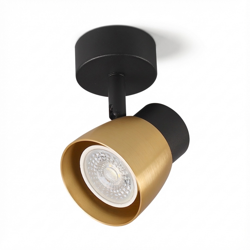 Brilagi - LED RGBW dimeriuojamas taškinis šviestuvas NUGGET 1xGU10/4,8W/230V juoda/auksinė