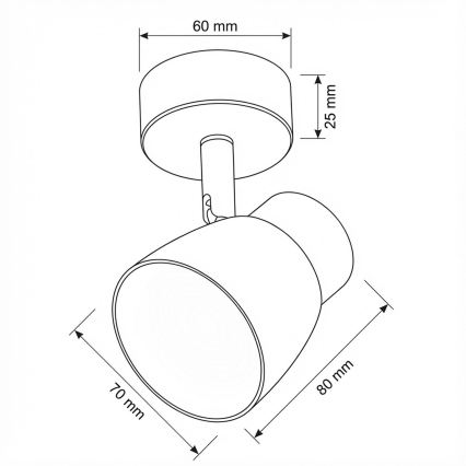 Brilagi - LED RGBW dimeriuojamas taškinis šviestuvas NUGGET 1xGU10/4,8W/230V juoda/auksinė