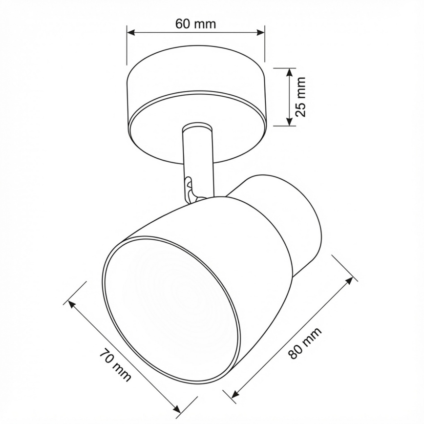 Brilagi - LED RGBW dimeriuojamas taškinis šviestuvas NUGGET 1xGU10/4,8W/230V juoda/auksinė