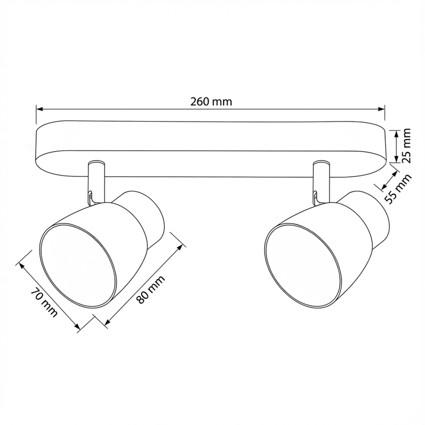 Brilagi - LED RGBW reguliuojamas taškinis šviestuvas NUGGET 2xGU10/6W/230V 3000K juodas/auksinis + nuotolinio valdymo pultas