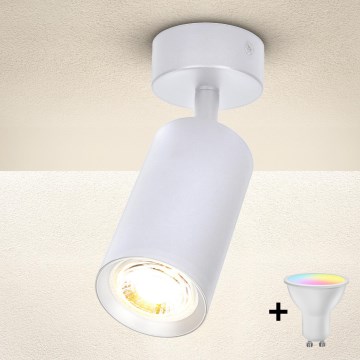 BRILAGI - LED RGBW dimeriuojamas taškinis šviestuvas SELE 1xGU10/4,8W/230V 3000K baltas + nuotolinio valdymo pultas
