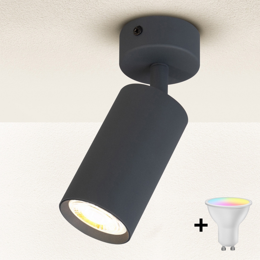 Brilagi - LED RGBW dimeriuojamas taškinis šviestuvas SELE 1xGU10/6,5W/230V 2700-6500K antracito spalvos
