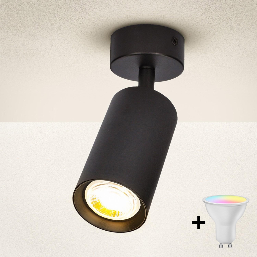 Brilagi - LED RGBW dimeriuojamas taškinis šviestuvas SELE 1xGU10/6,5W/230V 2700-6500K juodas