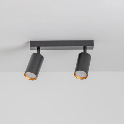 Brilagi - LED RGBW Dimeriuojamas taškinis šviestuvas SELE 2xGU10/4,8W/230V 3000K juodas/auksinis + nuotolinis valdymas