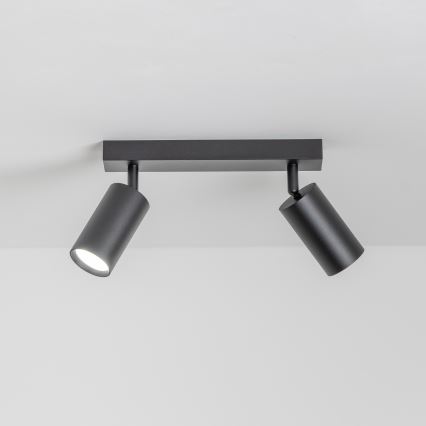 Brilagi - LED RGBW reguliuojamas taškinis šviestuvas SELE, 2xGU10/4,8W/230V, 3000K, juodas, su nuotolinio valdymo pultu