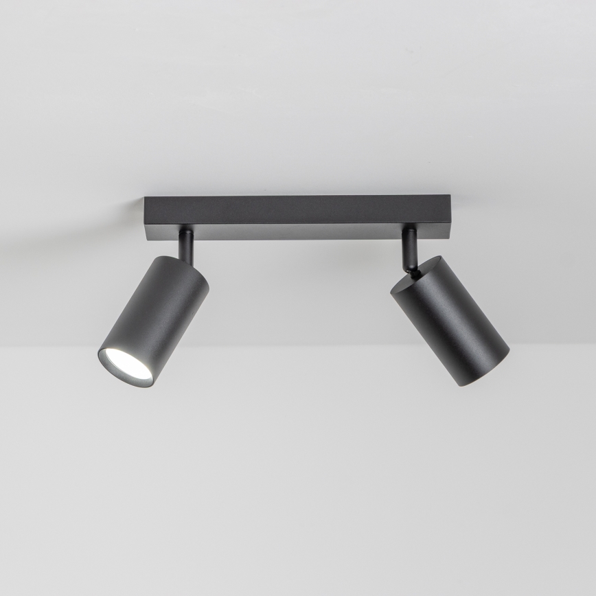 Brilagi - LED RGBW reguliuojamas taškinis šviestuvas SELE, 2xGU10/4,8W/230V, 3000K, juodas, su nuotolinio valdymo pultu