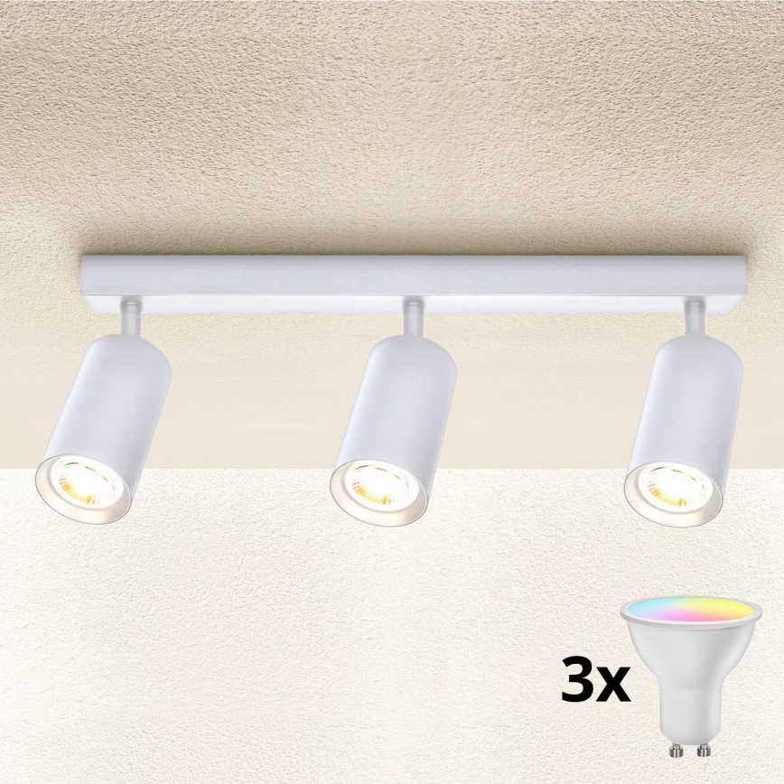 Brilagi - LED RGBW dimeriuojamas taškinis šviestuvas SELE 3xGU10/6,5W/230V 2700-6500K baltas