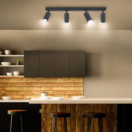 Brilagi - LED RGBW Dimeriuojamas taškinis šviestuvas SELE 4xGU10/4,8W/230V 3000K antracitas + nuotolinis valdymas