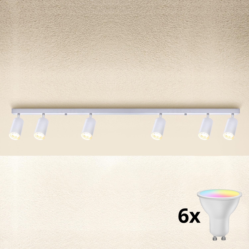 Brilagi - LED RGBW dimeriuojamas taškinis šviestuvas SELE 6xGU10/6,5W/230V 2700-6500K balta