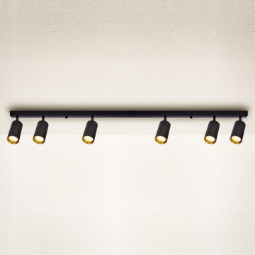 Brilagi - LED RGBW dimeriuojamas taškinis šviestuvas SELE 6xGU10/6,5W/230V 2700-6500K juoda/auksinė