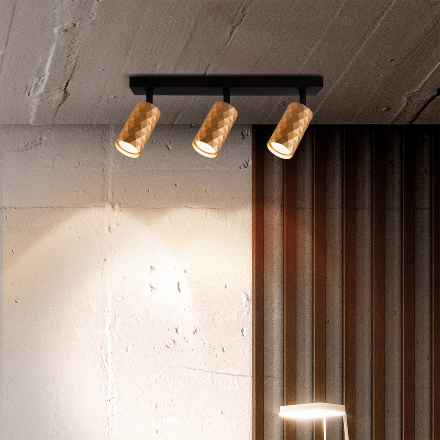 Brilagi - LED RGBW dimeriuojamas taškinis šviestuvas SELE DIAMANT 3xGU10/6,5W/230V 2700-6500K Wi-Fi auksinis