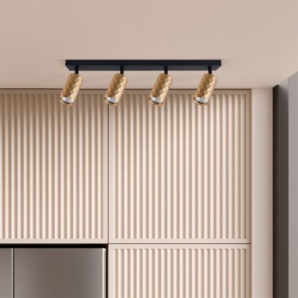 Brilagi - LED RGBW dimeriuojamas taškinis šviestuvas SELE DIAMANT 4xGU10/6W/230V 3000K auksinis + nuotolinio valdymo pultas