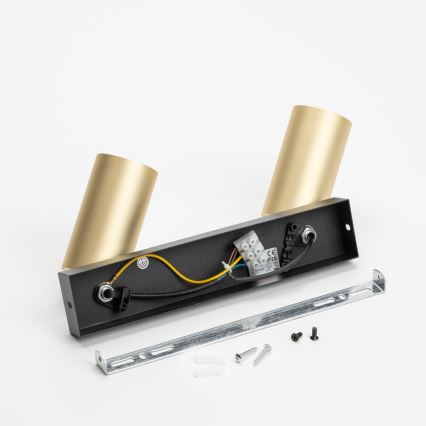 Brilagi - LED RGBW dimeriuojamas taškinis šviestuvas SELE GOLDEN 2xGU10/4,8W/230V 3000K juoda/auksinė + nuotolinis valdymas