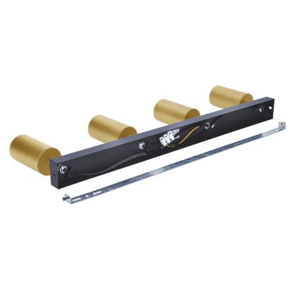 Brilagi - LED RGBW Pritemdomas taškinis šviestuvas SELE GOLDEN 4xGU10/4,8W/230V 3000K juoda/auksinė + nuotolinis valdymas