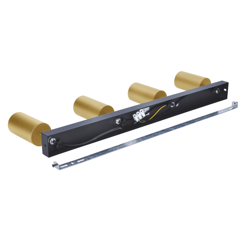 Brilagi - LED RGBW Pritemdomas taškinis šviestuvas SELE GOLDEN 4xGU10/4,8W/230V 3000K juoda/auksinė + nuotolinis valdymas