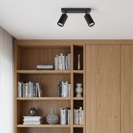 Brilagi - LED RGBW reguliuojamas taškinis šviestuvas SELE MODERN 2xGU10/4,8W/230V 3000K juodas + nuotolinio valdymo pultas