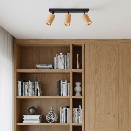 Brilagi - LED RGBW dimeriuojamas taškinis šviestuvas SELE MODERN 3xGU10/4,8W/230V 3000K aukso spalvos + nuotolinio valdymo pultas
