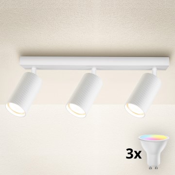 Brilagi - LED RGBW dimeriuojamas taškinis šviestuvas SELE MODERN 3xGU10/6W/230V 3000K balta + nuotolinis valdymas