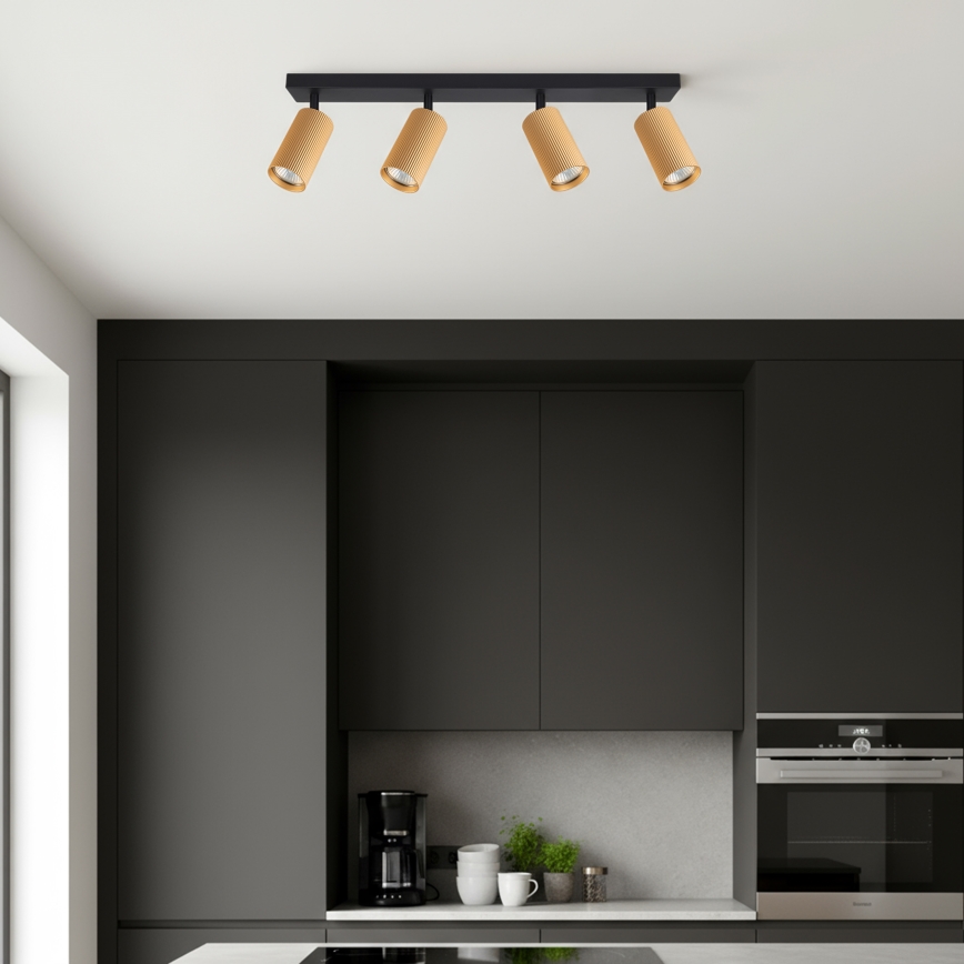 Brilagi - LED RGBW reguliuojamas taškinis šviestuvas SELE MODERN 4xGU10/4,8W/230V 3000K auksinis + nuotolinis valdymas