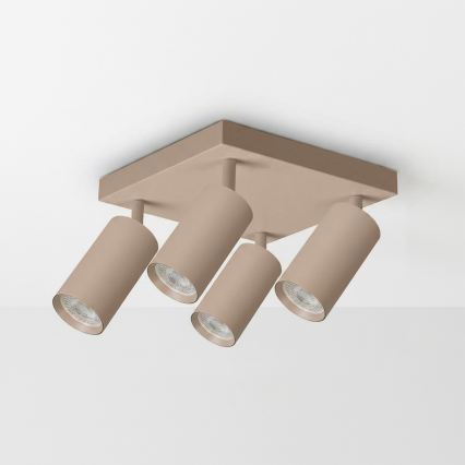 BRILAGI - LED RGBW dimeriuojamas taškinis šviestuvas SELE SQUARE 4xGU10/6,5W/230V 2700-6500K smėlio spalvos