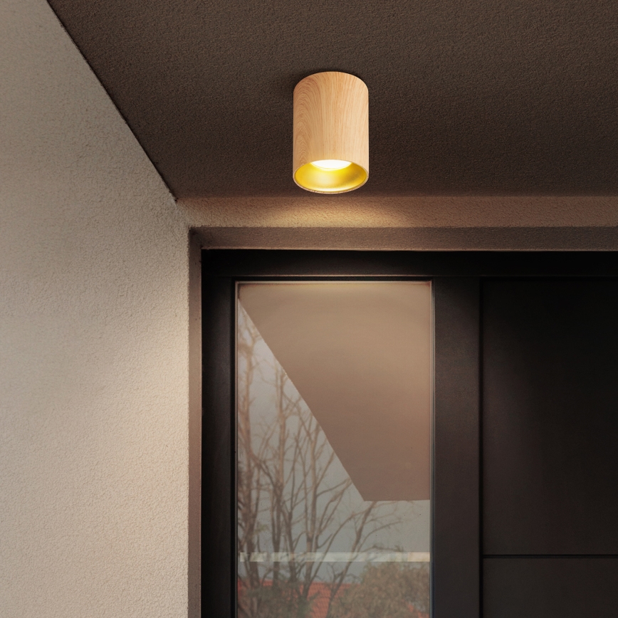 Brilagi - LED RGBW dimeriuojamas taškinis šviestuvas TRINE 1xGU10/30W/230V 2700-6500K Wi-Fi ąžuolo dekoras