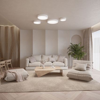 Brilagi - LED RGBW dimeriuojamas vonios lubinis šviestuvas CLARE 3xE27/9W/230V 2700-6500K skersm. 40 cm IP54 Wi-Fi balta