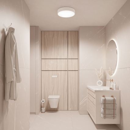 BRILAGI - Dimeriuojamas LED RGBW vonios kambario lubų šviestuvas CLARE 2xE27/12W/230V 2700-6500K skersmuo 30 cm IP54 balta