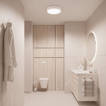 Brilagi - LED RGBW dimeriuojamas vonios kambario lubų šviestuvas CLARE 3xE27/9W/230V 2700-6500K skersmuo 40 cm IP54 Wi-Fi balta