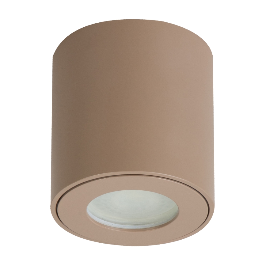 Brilagi - LED RGBW reguliuojamas vonios šviestuvas MIA 1xGU10/4,8W/230V 3000K 84x80 mm smėlio spalvos IP54 + nuotolinis valdymas