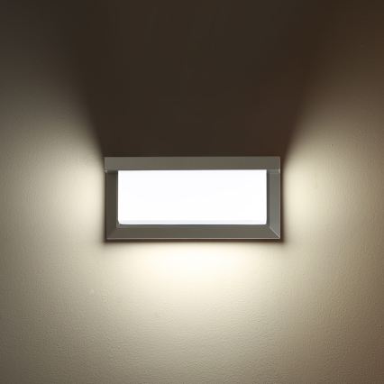 Brilagi - LED RGBW dimeriuojamas lauko sieninis šviestuvas BRICKY 1xE27/15W/230V 2700–6500K IP54 pilka
