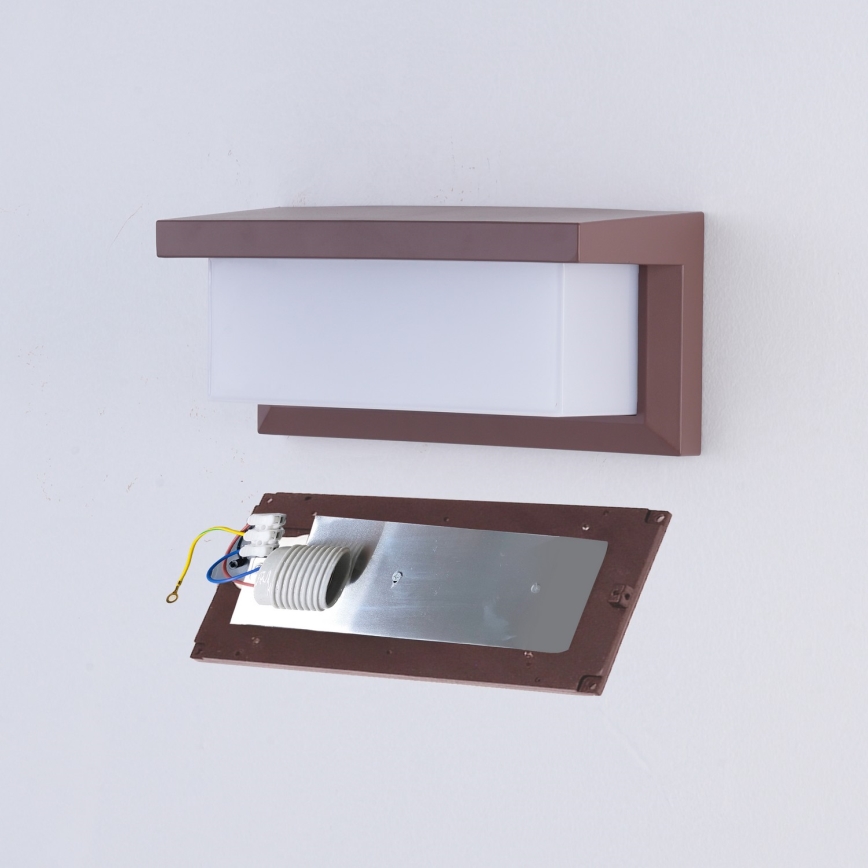 Brilagi - LED RGBW dimeriuojamas lauko sieninis šviestuvas BRICKY 1xE27/15W/230V 2700-6500K IP54 ruda