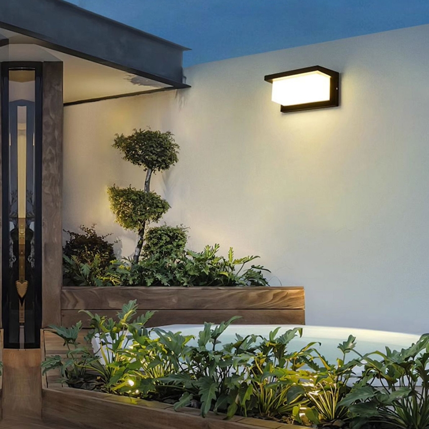 Brilagi - LED RGBW dimeriuojamas lauko sieninis šviestuvas BRICKY 1xE27/9W/230V 2700-6500K IP54 juodas
