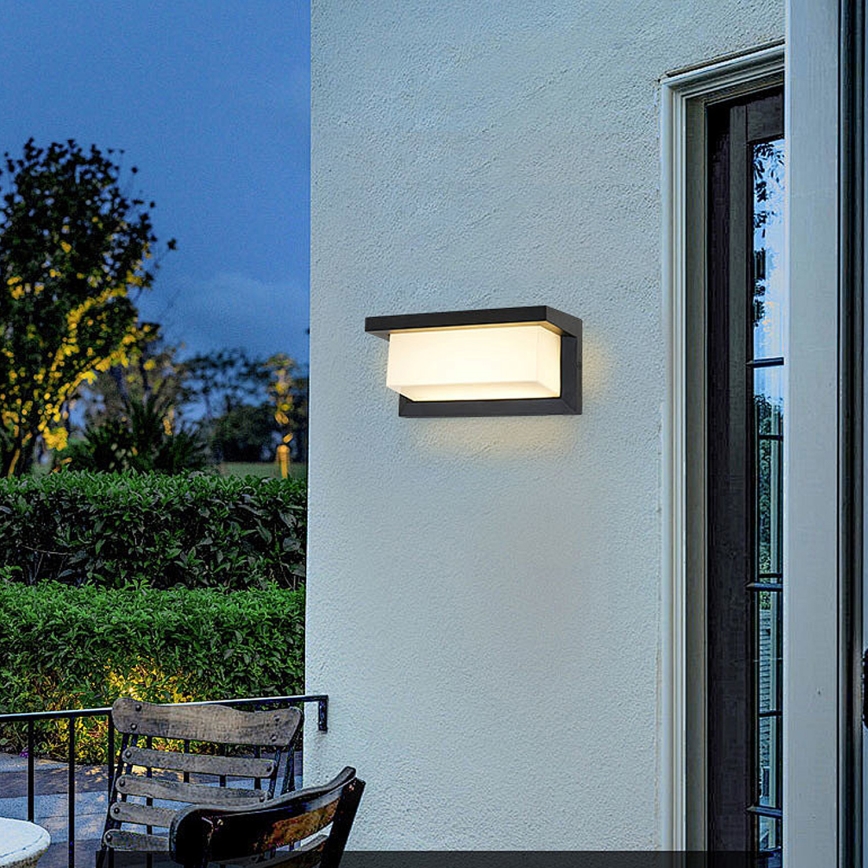 Brilagi - LED RGBW dimeriuojamas lauko sieninis šviestuvas BRICKY 1xE27/9W/230V 2700-6500K IP54 juodas