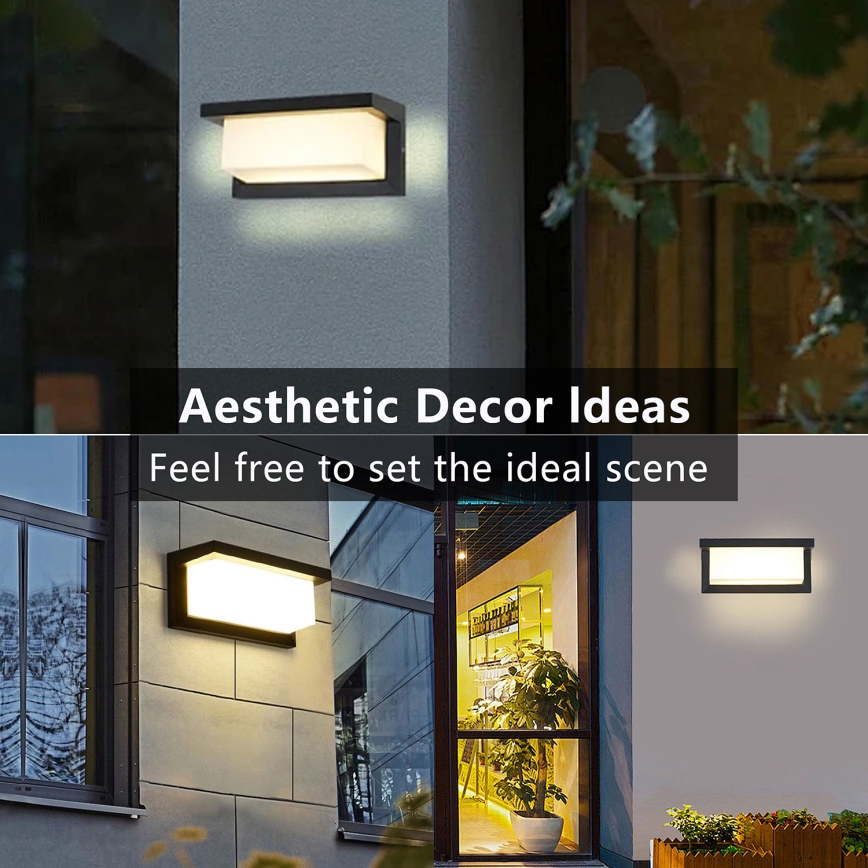 Brilagi - LED RGBW dimeriuojamas lauko sieninis šviestuvas BRICKY 1xE27/9W/230V 2700-6500K IP54 juodas