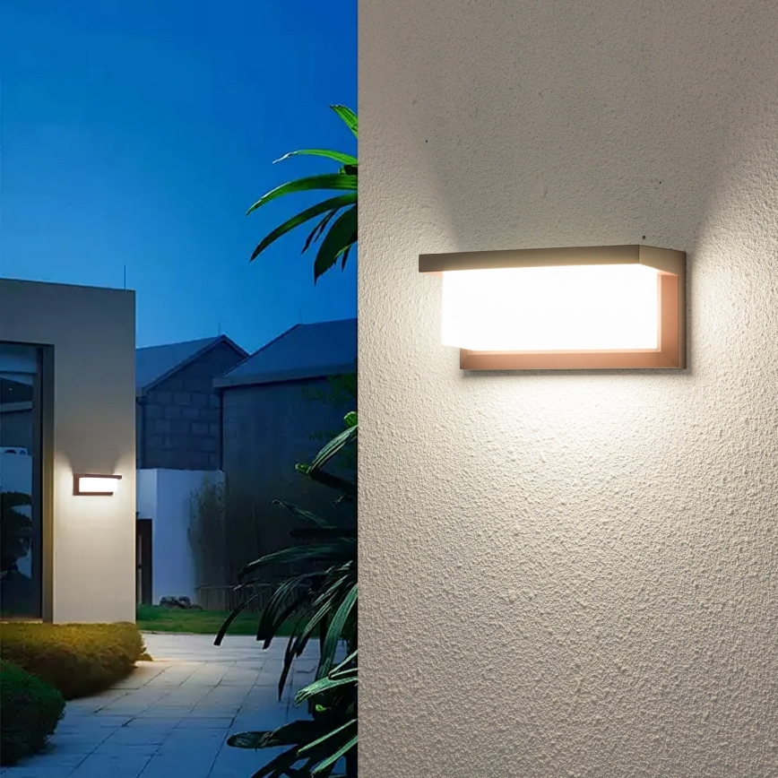 Brilagi - LED RGBW dimeriuojamas lauko sieninis šviestuvas BRICKY 1xE27/9W/230V 2700-6500K IP54 ruda