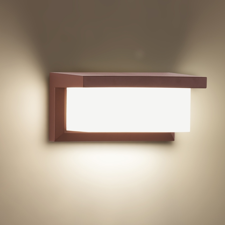 Brilagi - LED RGBW dimeriuojamas lauko sieninis šviestuvas BRICKY 1xE27/9W/230V 2700-6500K IP54 ruda
