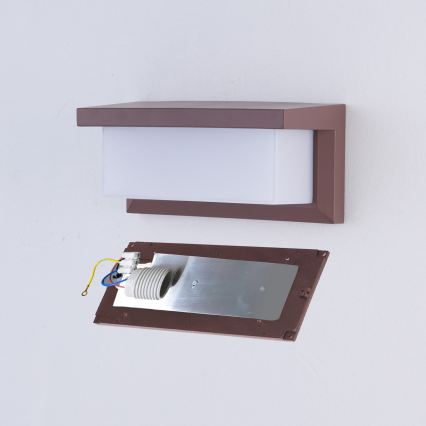 Brilagi - LED RGBW dimeriuojamas lauko sieninis šviestuvas BRICKY 1xE27/9W/230V 2700-6500K IP54 ruda